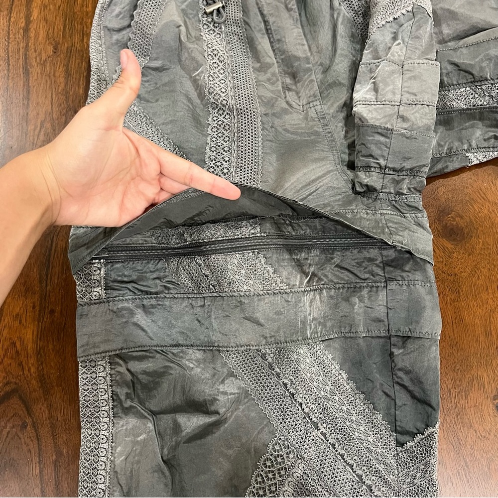 Free People Movement Trailhead Convertible Gray Lace Pants/ Shorts Size Small - Picture 7 of 10